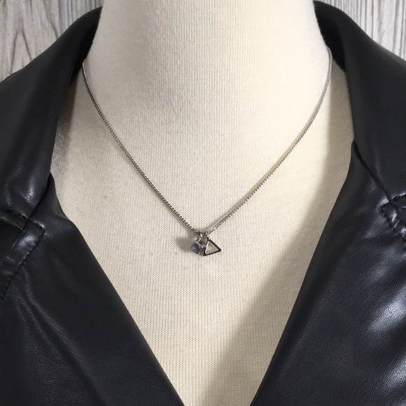 CHARM Necklace Cube & Triangle 17” - Picture 1 of 7